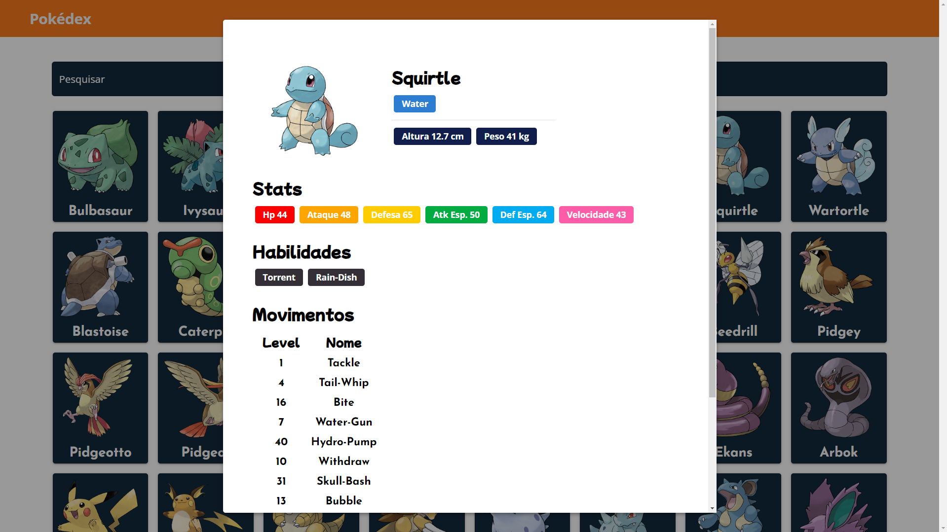 Imagem do projeto: Pokédex